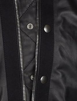 Diesel Black Gold Men's Black 100% Lambskin Leather 'Lasy' Biker