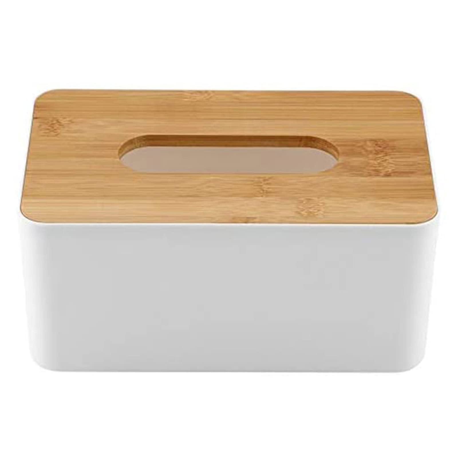 SANJIANG Bamboo Wood Paper Towel Holder, Countertop Folded Towel Dispenser