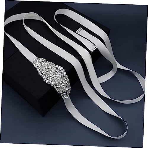 Angoily 1Pc Vintage Pearl Waist Belt with Rhinestone Accents for Brides Elegant Girdle Accessory for Wedding Dresses Dance Parties and Special Events4