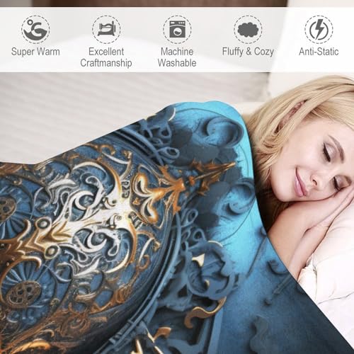 Manta gótica de forro polar suave de 140x180 cm para sofá 6