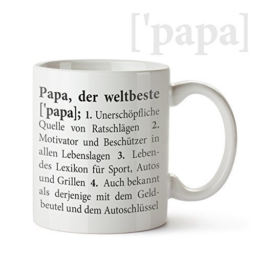 Tassenwerk – Weiße Tasse mit Aufdruck – Definition Papa – Keramiktasse – Bedruckte Kaffeetasse – Geschenkideen für Papa zum Geburtstag – Vatertagsgeschenke – Tassen als Geschenkidee zu Weihnachten Tassenwerk – Weiße Tasse mit Aufdruck – Definition Papa – Keramiktasse – Bedruckte Kaffeetasse – Geschenkideen für Papa zum Geburtstag – Vatertagsgeschenke – Tassen als Geschenkidee zu Weihnachten