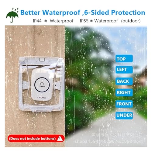 Fundas impermeables para timbre inalámbrico Switch Guard pack de 4 carcasas transparentes 7