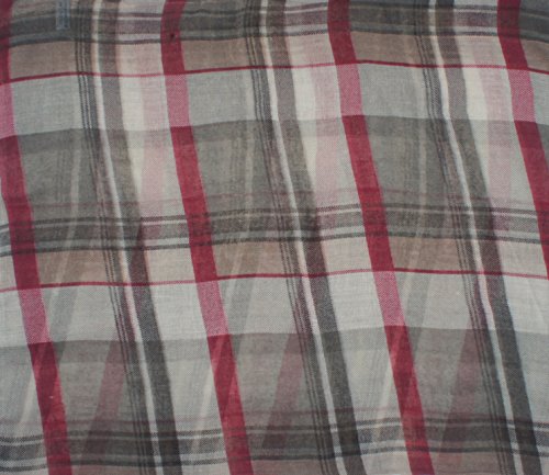 VIVIAN & VINCENT Scottish Fall Winter Soft Lightweight Plaid Check Tartan Sheer Infinity Scarf2