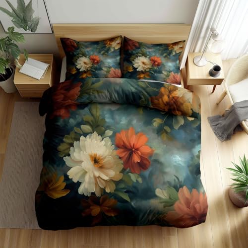 Parure de lit gris vert 200x200 avec housse de couette microfibre