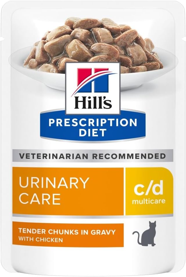 Hills Feline C/D Multicare 12 X 85G Pouches Chunks In Gravy With