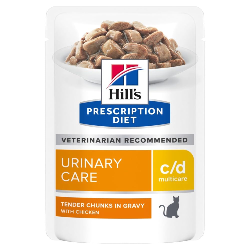 Hills Feline C/D Multicare 12 X 85G Pouches Chunks In Gravy With