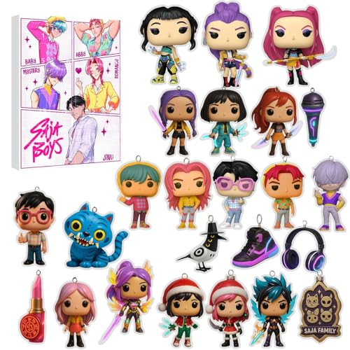 Advent Calendar 2025 K-pop Korean Idol Demon Movie Hunters 24 Pcs Christmas Ornaments Countdown Decorations for Kids Adult Fans