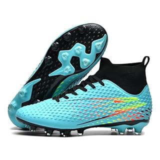 GODLARK Mens Soccer Cleats Womens Indoor Soccer Shoes Wide Baseball Turf Shoes Adult Youth Rugby Shoes Big Boys Small Spikes AG TF Football Boots (777 Yue AG_46)
