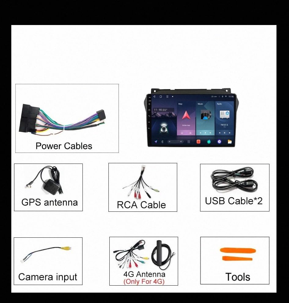 Radio coche navegación GPS 2 DIN Bluetooth Mirror Link para Volvo 4