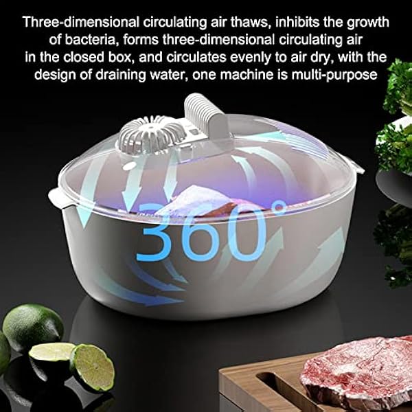 iBaste 2 PCS Vassoio per scongelare la Carne,Teglia Scongelamento Carne Surgelata - Vassoio per scongelamento rapido per Carne con Coperchio Smontare Il Vassoio per scongelamento con cestello