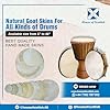 Natural Finish Goat Skin Drum Head | Djembe, Irish Bodhran, Native Frame, Shamanic, Snare Drums, African Drum Heads 8” to 36” (8 Inches) #1