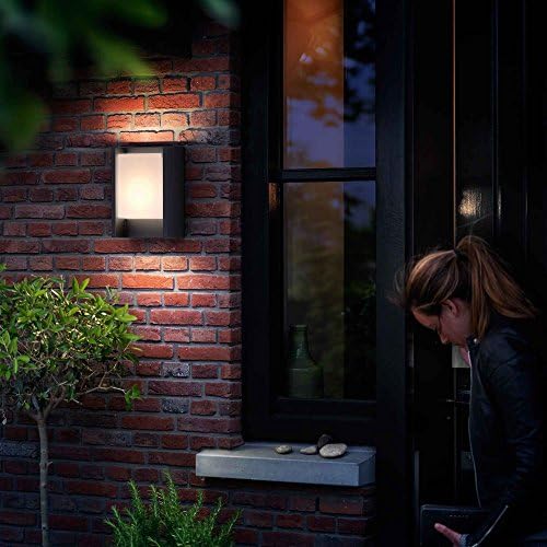 Philips myGarden Arbour LED Outdoor Wall Light, 1 x 6 W Integrated LED Light, Anthracite Grey