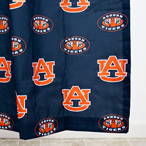 Image of College Covers Everything Comfy Auburn Tigers Bright and Colorful Shower Curtain Cover 70 inch x 72 inch