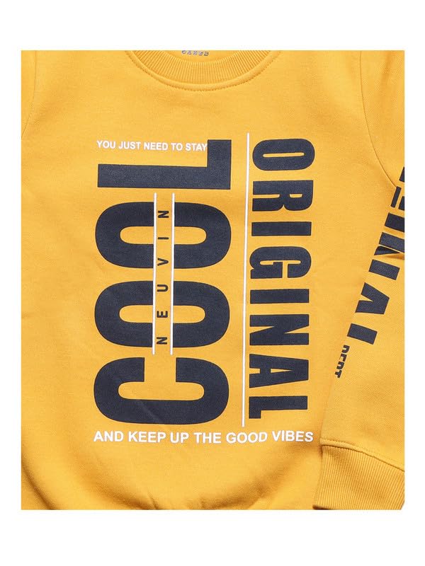 Image of Round Neck Fleece Sweat Shirt for Boy's