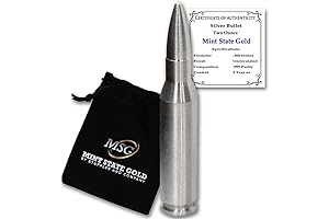 Silver 2 oz .308 Caliber Bullet