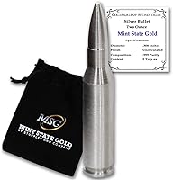 Vista 1 de Silver Bullet - Calibre .308 (2 onzas) - Plata pura .999 de Mint State Gold