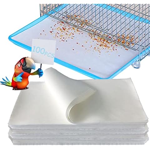 100PCS Disposable Bird Cage Liner Papers Cover