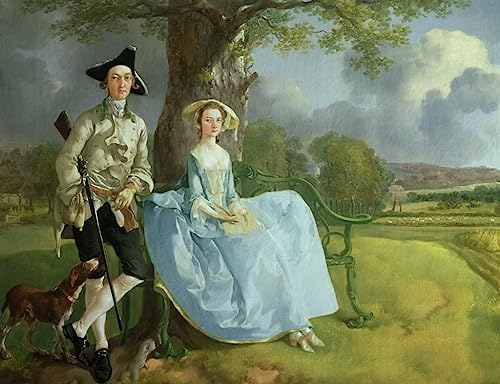 Peinture Sur Toile Gainsborough M. et Mme Andrews Décoration de Bureau Salon 60x90