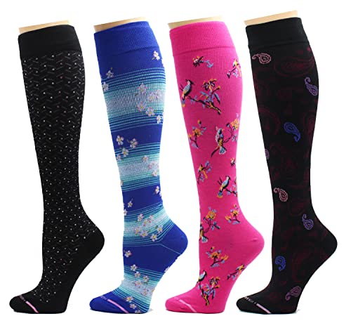 Image of 4 Pairs Pack Women's Dr. Motion Graduated Compression Knee High Socks
