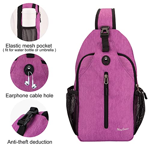 Maylisacc Womens Sling Crossbody Backpack, Multipurpose Sling Bag For Hiking Travel Camping, Shoulder Chest Bags Daypack For Outdoor Sports #TOP3