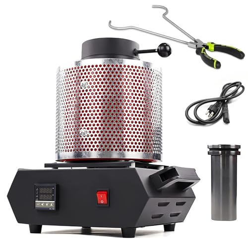 Horno eléctrico de fusión de metales con crisoles de grafito de 1kg a 3kg