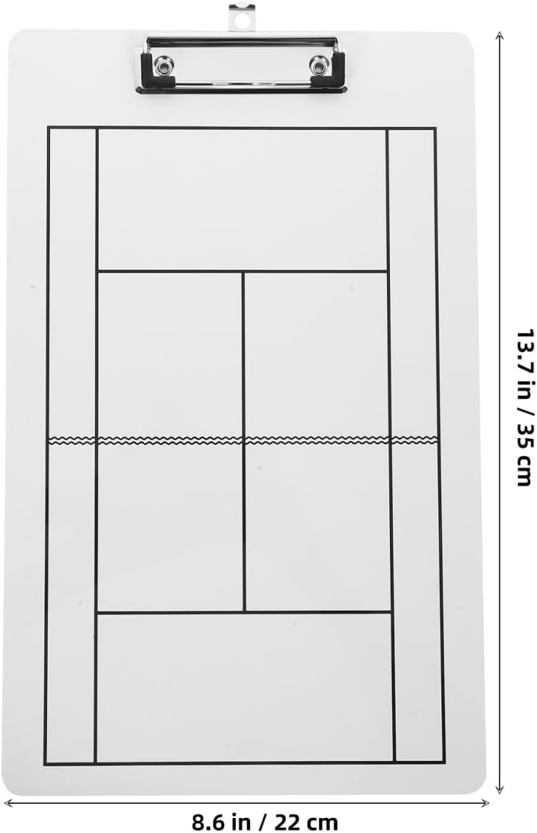 Tennis Coaching Supplies Dry Erase Competition Board Whiteboard Clipboard for Strategy