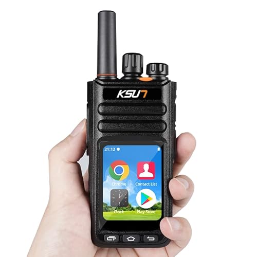 KSUN 4G Network Phones 2.4inch Touch Screen WiFi Radios with PTT Button Walkie Talkies Long Range 5000 Miles Support Bluetooth Android 9 POC Radio for Zello Real-PTT ZL65
