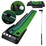 🏌Ball Rückkehr System:Mit dem kontinuierlichen Ball Return können Sie ohne Unterbrechung trainieren. und weil Sie das Putten ohne erneutes Einstellen fortsetzen können, können Sie sich darauf konzentrieren, bei jedem Putten einen gleichmäßigen Schlag und ein gleichmäßiges Tempo beizubehalten, um Ihr Training effizienter und effektiver zu gestalten.