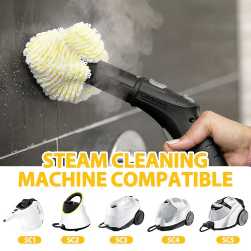 Mikrofaser-Tuchset für Kärcher Easyfix SC1 SC2 SC3 SC4 SC5 Dampfreiniger Zubehör, Neues Set mit 3 Bodendüse und 3 die Handdüse
