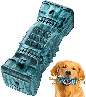 Verla Dog Toys Indestructible Squeaky Dog Toys Dog Chew Toys Puppy Toys Dog Toys for Boredom for Medium Dogs - Safe and Durable - Beef Flavor - Toothbrush Dental Care - Made by Natural Rubber