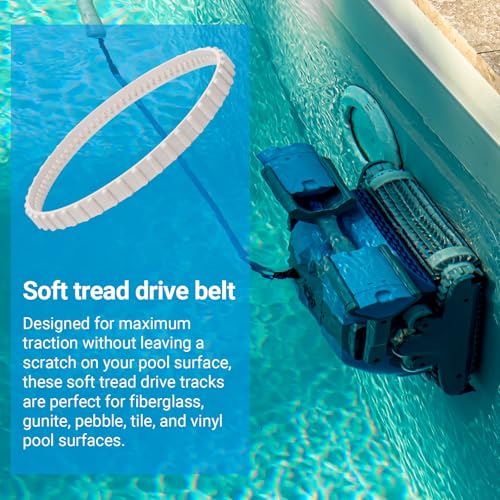 Image of (2 Pack) AR-PRO RCX23002 Replacement Soft Tread Drive Belt - Premium, Heavy-Duty Rubber Pool Cleaner Parts | Compatible with Aquavac Tiger Shark (Plus and QC) and SharkVac Pool Cleaners