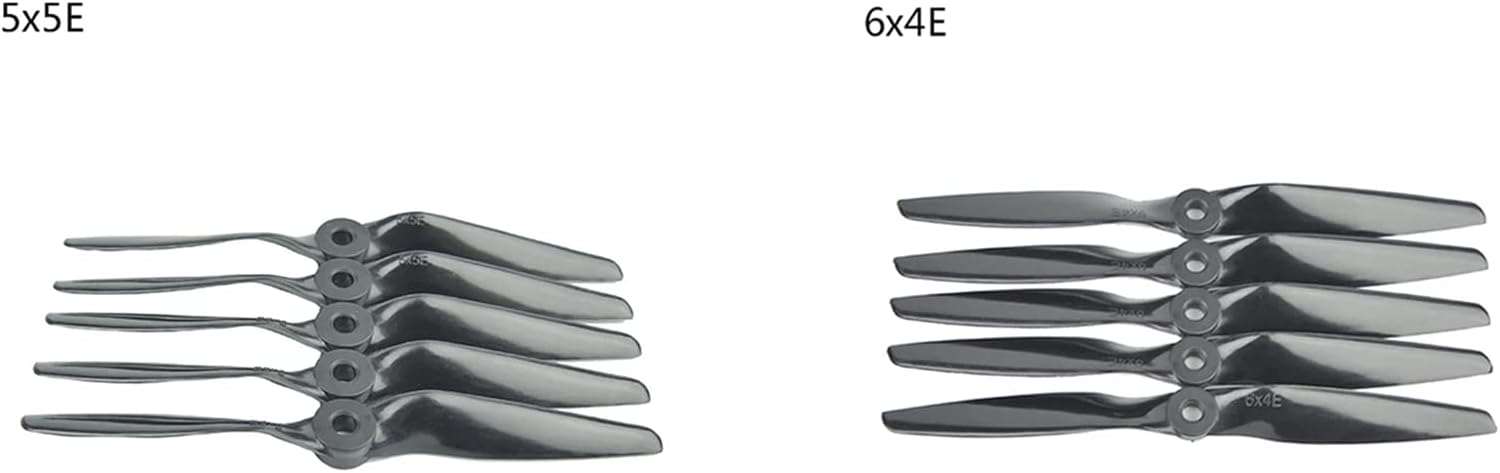 Comparison of 5x5E and 6x4E propellers