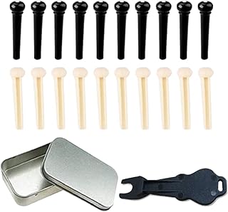 ERINGOGO 1 Set Guitar String Nails Acoustic Guitar Bridge Pin Saddle Nut Pin Bridge Pin Puller Remover Dowels Guitar Replacement Part Guitar Tuning Pin Plastic String Bridge Metal