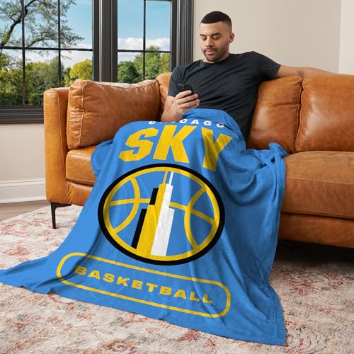 Chicago Sky WNBA High Block Silk Touch Throw Blanket 50 x 60 inches — view 3