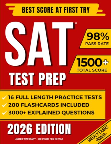 Digital SAT Test Prep: The Most Complete Study Guide to Ace the SAT Exam and Achieve Your Best Score by Mastering Adaptive Questions | Includes 5 Full-Length Practice Tests and EXTRA Weekly Exams