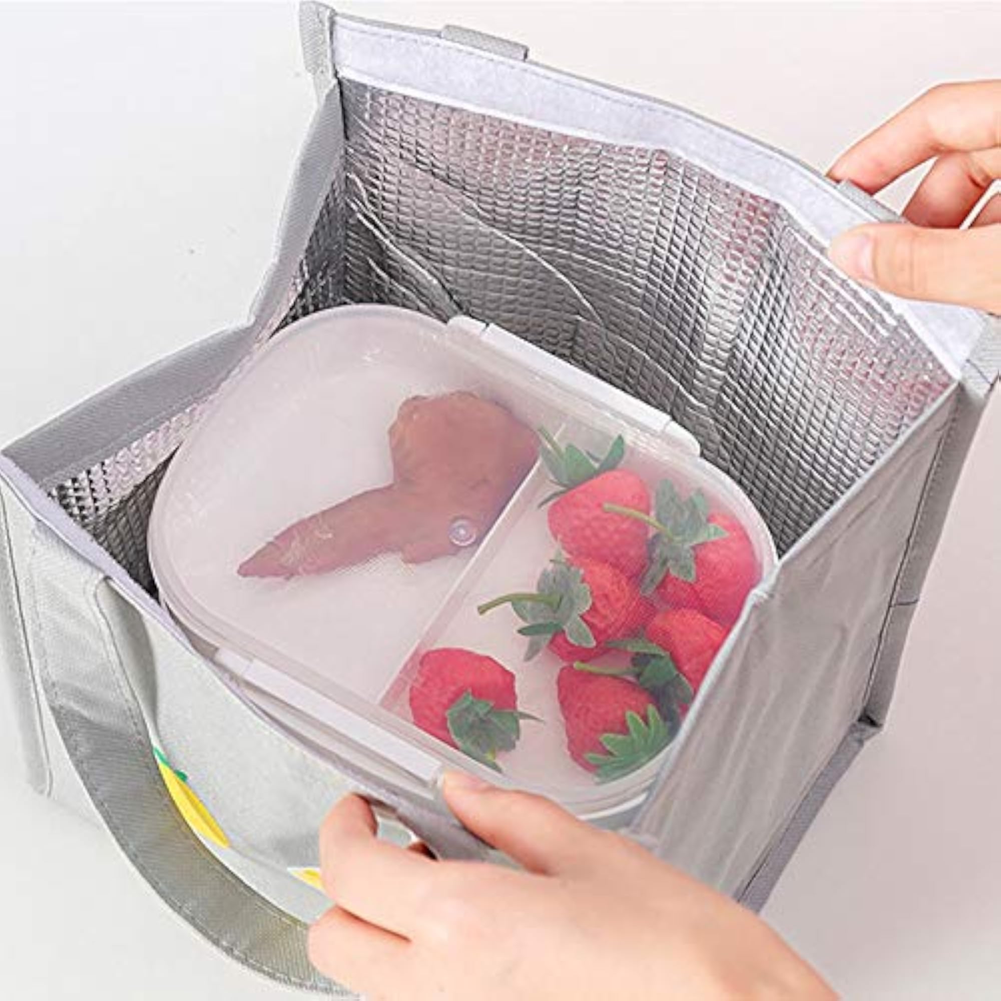 Cute Insulated Fruit Pattern Lunch Tote Bag