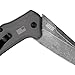 Kershaw Link Gray Aluminum Blackwash Tanto Knife (1776TGRYBW) with SpeedSafe Assisted Opening, 3.25 In. 420HC Stainless Steel Blade, Liner Lock, Flipper, Reversible Clip; 4.8 oz.