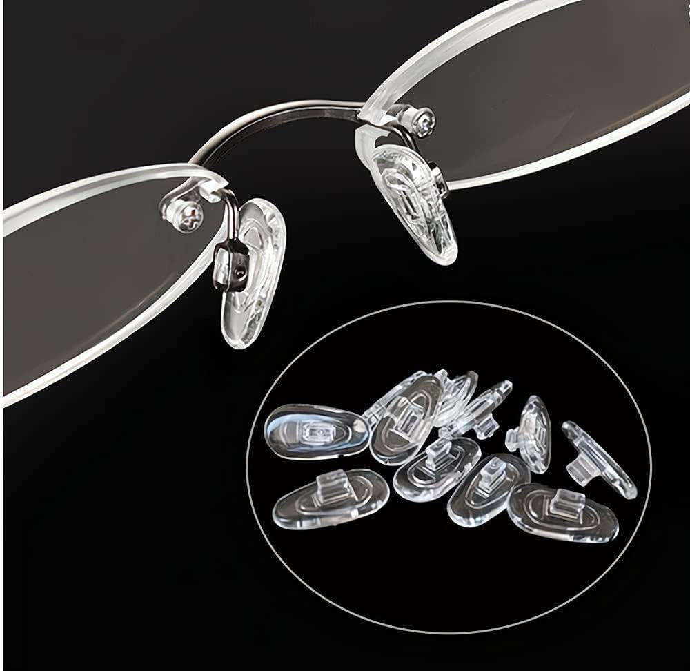 Push in Glasses Nose Pads,NLQHOPTS 5 Pairs Eyeglasses Soft Silicone