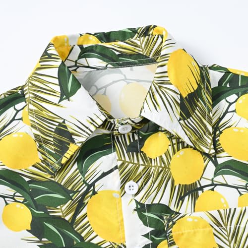 Chemise Hawaïenne à manches courtes pour des vacances à la plage en garçon 6-7 ans