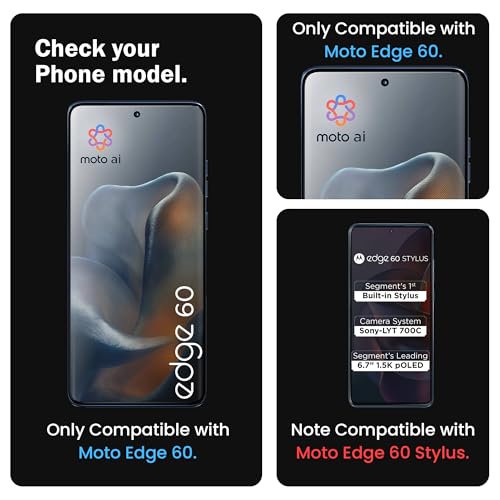 Image of FIRST MART Military-Grade UV Tempered Glass For Motorola Edge 60 5G (6.67 Inch) With Easy Installation Kit | Edge-To-Edge Protector Coverage | Crystal Clear, Pack of 2