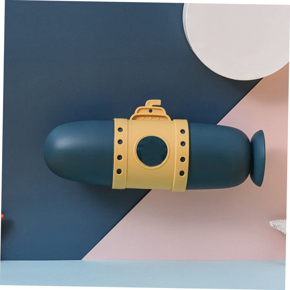 PartyKindom 6pezzi Porta Spazzolino Da Viaggio Design Submarino Elegante Custodia Per Spazzolino e Tazza Da Lavaggio Contenitore Pratico e Profondo Organizzatore Compatto Per Viaggi