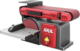 SKIL BB9504-00 4.5 Amp Belt and Disc Sander - Powerful 2-in-1 Benchtop Sanding Station for Woodworking Precision