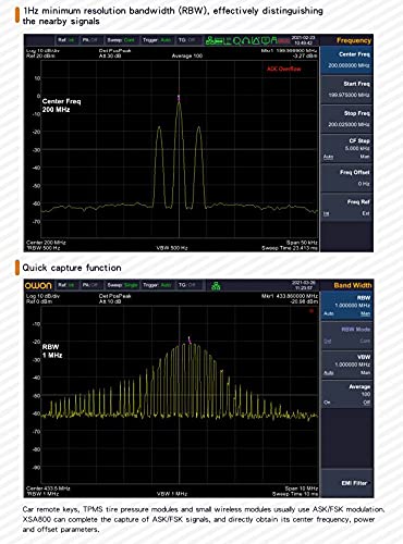 OWON XSA810-TG EMI Pre-compliance Test Function