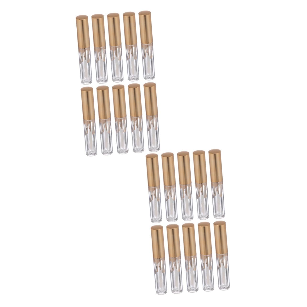 DOITOOL 20stücke Leere Lippenstift-rohre Mit Goldenen Wellen Zylindrische Behälter Für Lipgloss Und Lippenbalsam Für Reisen Und -kosmetik Pro Tube