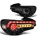 For 13-18 Scion FR-S/86/Subaru BRZ Smoked Housing Sequential LED Turn Signal Tail Light Brake Lamps