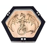 Mini Dragon Dice Tray by C4Labs Laser Etched Wood