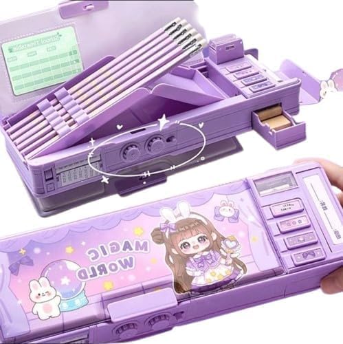 Image of Multifunctional Pencil Box for Kids Magic Password Lock Compass Boxes for Boys, Magnetic Compass Box for Boys, Kids Pencil Boxes for Boy & Girls Princess Theme Return Gifts for Kid