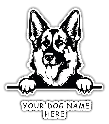 Customize Pet Sticker Decal With Your Dog Name | Custom Drawn Pet Decals For Your Car, Truck, SUV, Window, Laptop, Water Bottles, Phones And Wall 5
