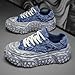 Aokisx Mens Chunky Platform Fashion Sneakers Canvas Shoes Trendy Suitable for outings Casual Gatherings Walking (Blue,9.5)