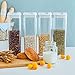 NUMYTON Airtight Food Storage Containers - 4Pcs - Pantry Organization and Storage- BPA-Free - Cereal Containers Storage Set - for Cereal, Corn Flakes, Pasta, Spaghetti, Sugar & Flour
